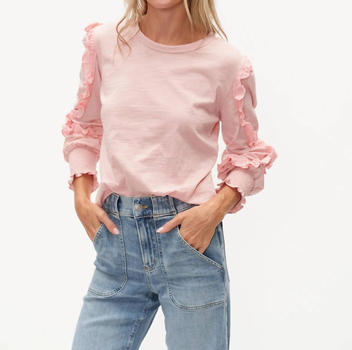 Six/Fifty - Millie Long Lseeve Ruffle Top