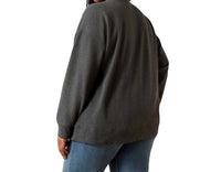 ARIAT Born To Ride Oversized Crew Sweatshirt in heather charcoal - women's sweater - alternate view