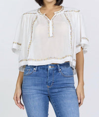 Dear John Denim - Floral Trim Jada Top