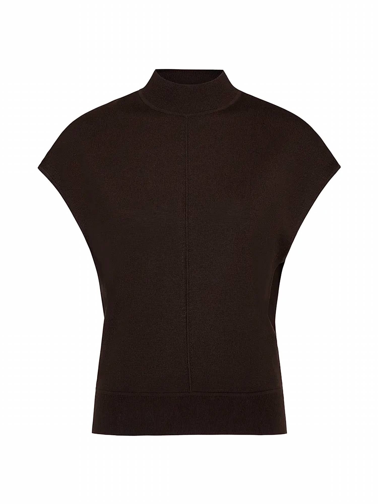 TWP Wren Wool Mock Turtleneck Top in delicioso - women's blouse - view 6