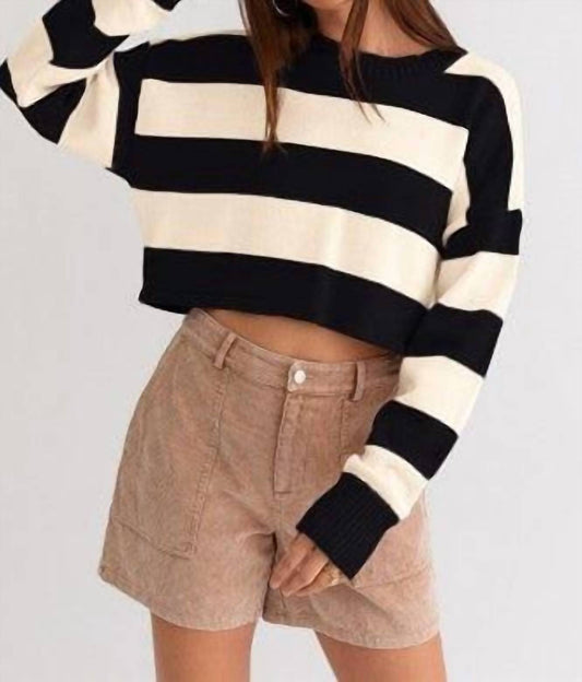 Le Lis - Striped Crop Sweater