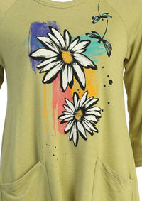 Jess & Jane - Women's Twins Patch Pocket High Low Top