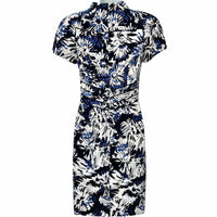 Theia - Women's Button Front Mandarin Collar Sheath Dress