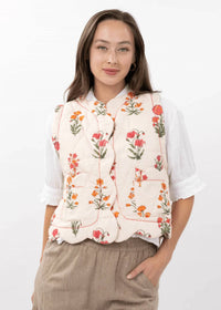 Ivy Jane - Mikayla Chic Quilted Floral Vest