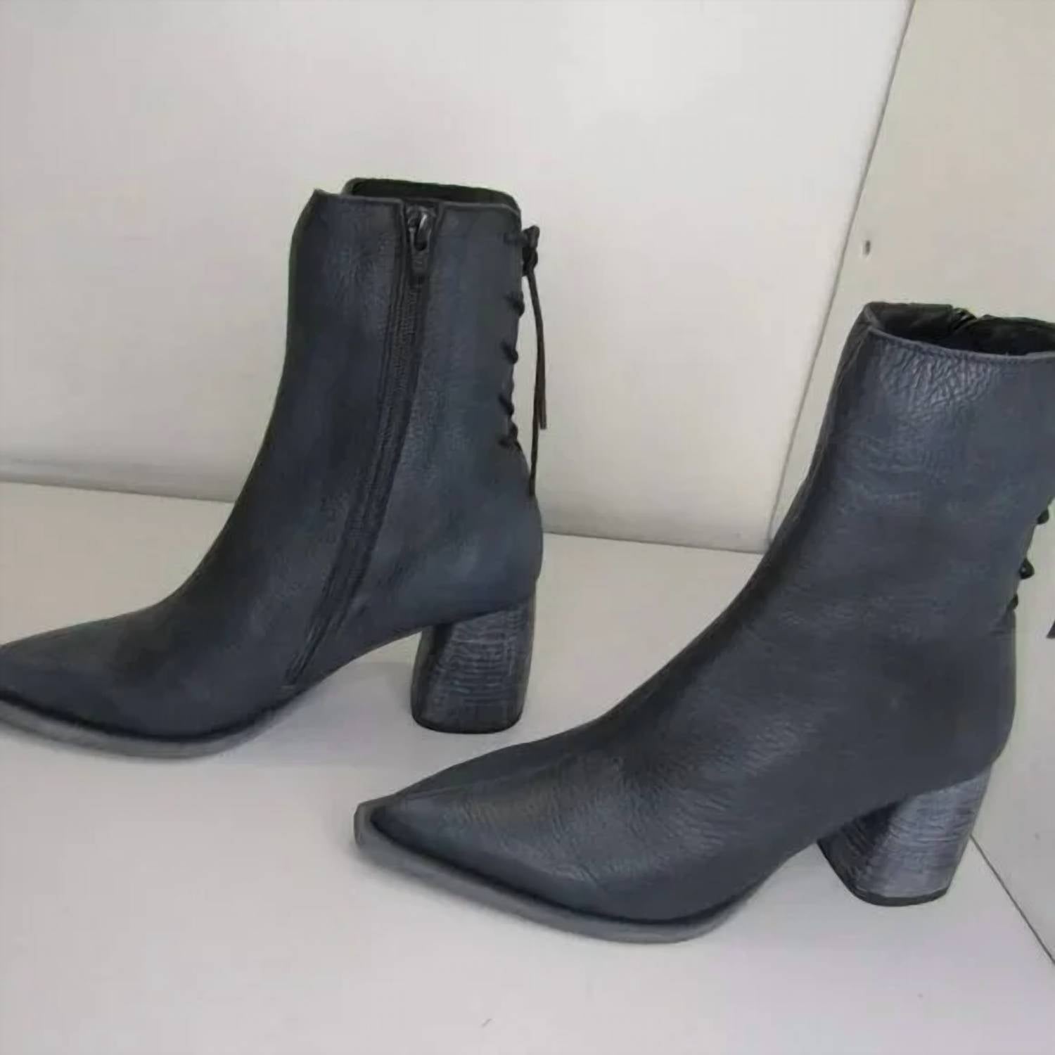Free People Women's Livia Pointed Toe Backlace Boots in black - women's shoe - view 4