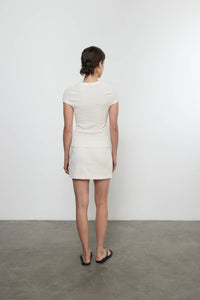 Enza Costa - PUCKERED CAP SLEEVE TOP