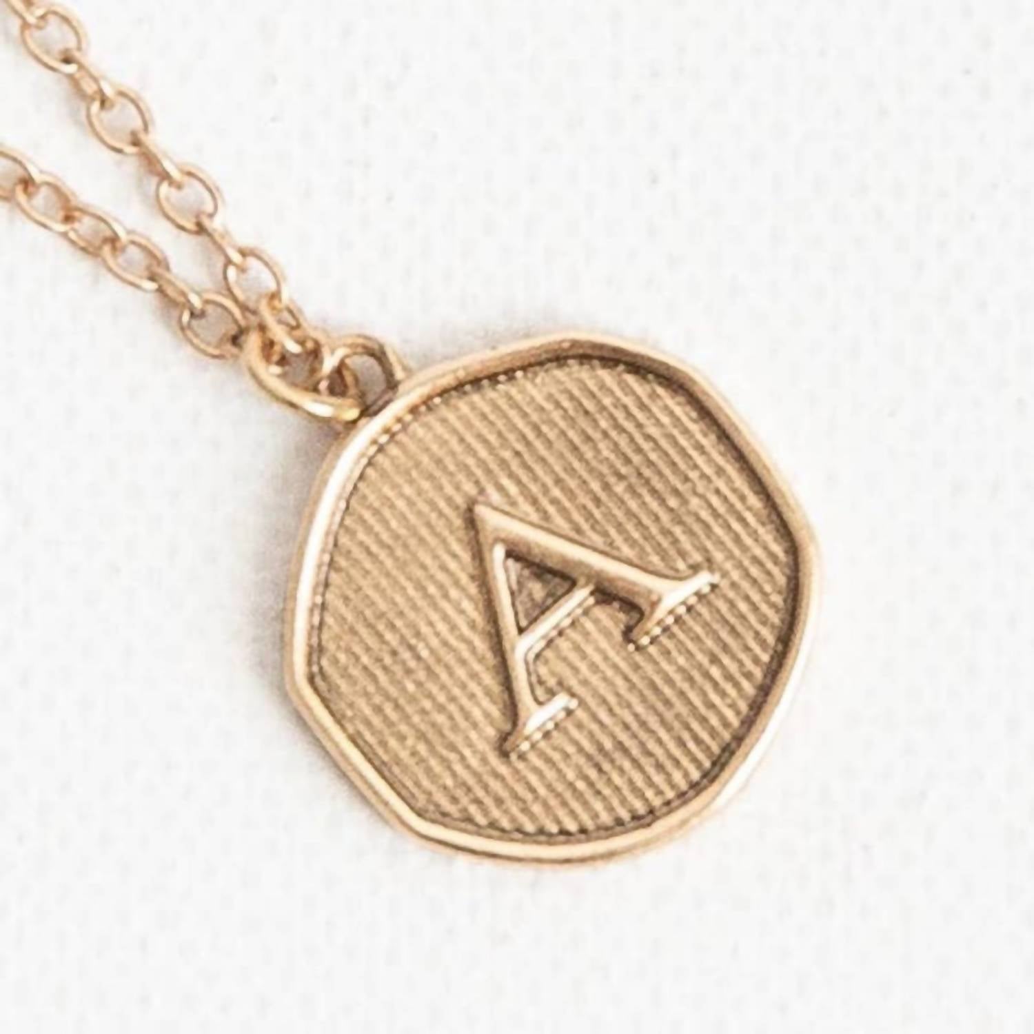 Funky Monkey - Women's Initial Letter A Coin Layering Necklace