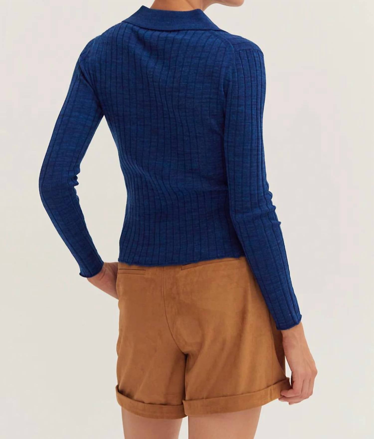 Crescent - Chels Ribbed Long Sleeve Top