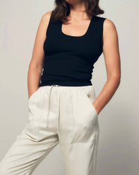 Lna - Deep U Ribbed Tank Top