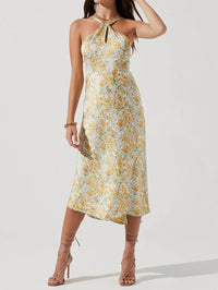 Astr - SANDRINE FLORAL HALTER MIDI DRESS
