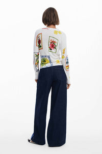 Desigual - Tropical stamps sweater