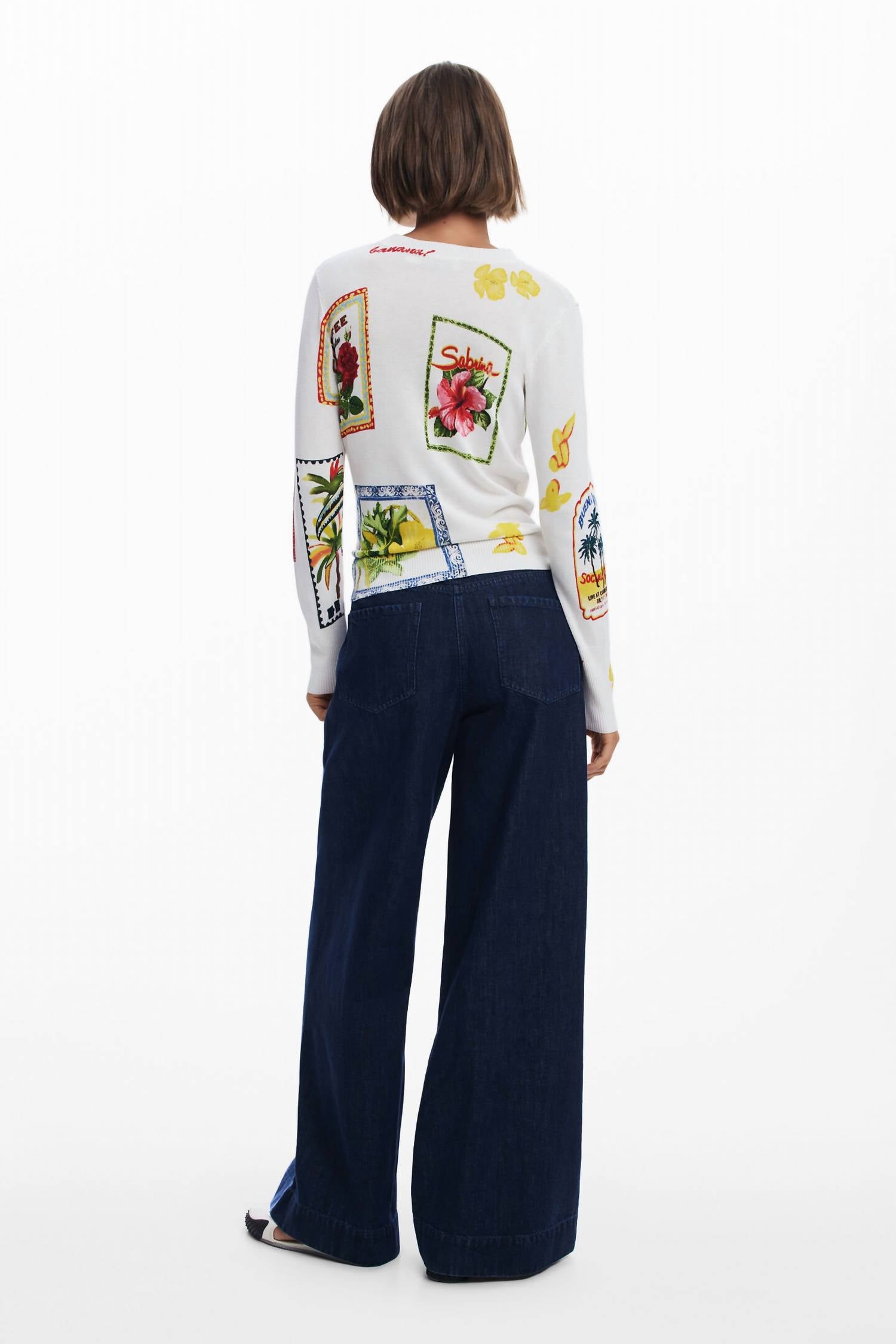 Desigual - Tropical stamps sweater