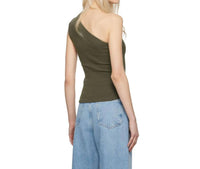 Agolde - Nessa Ribbed One-shoulder Tank Top