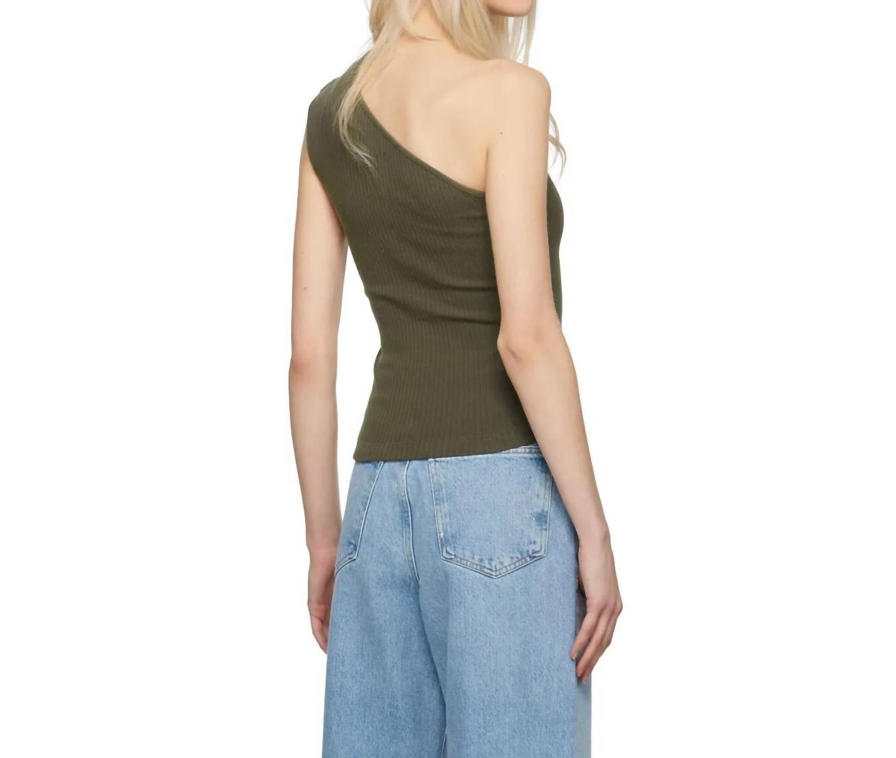 Agolde - Nessa Ribbed One-shoulder Tank Top