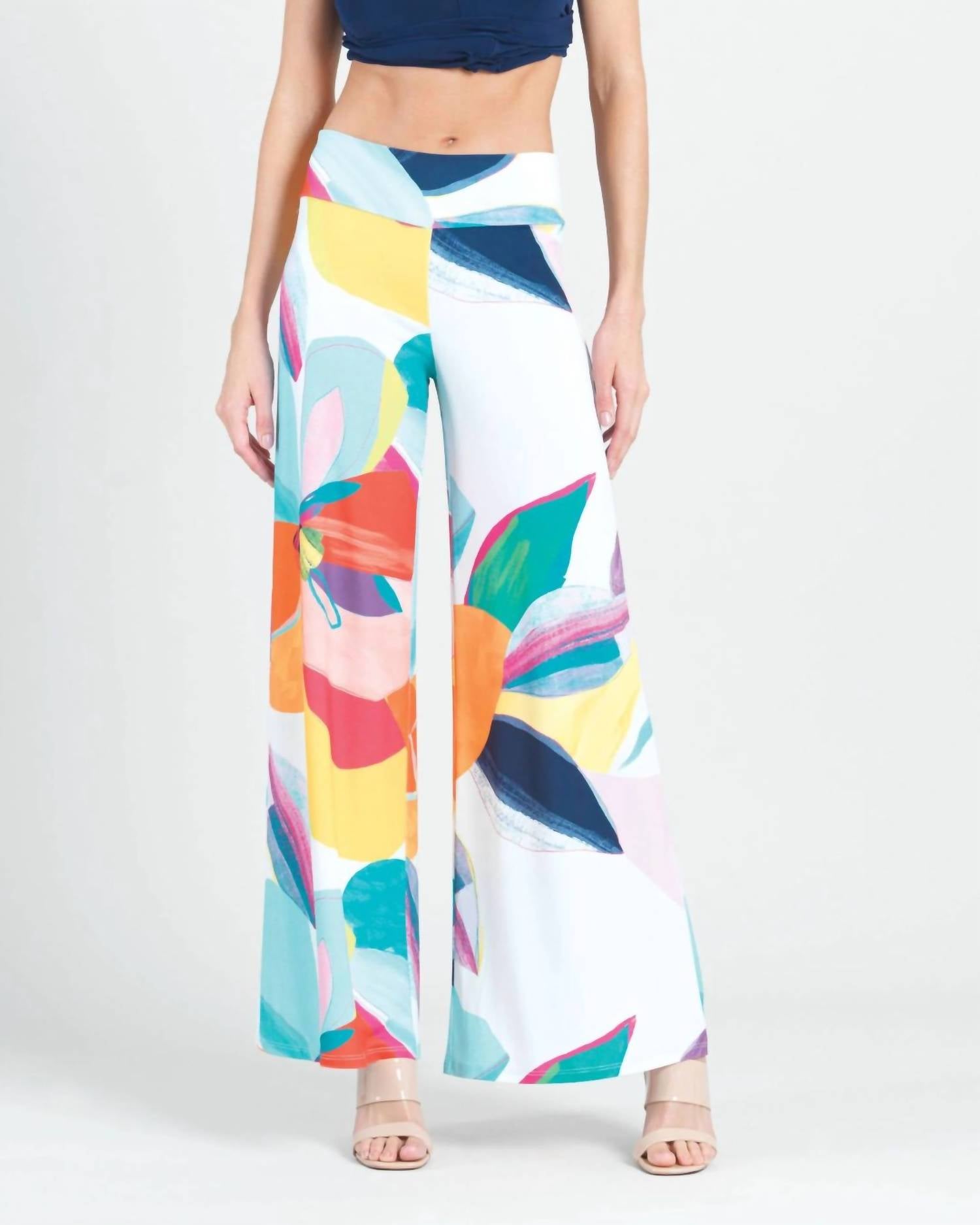 CLARA SUNWOO Sunburst Petal Palazzo Pant in multi - women's pants