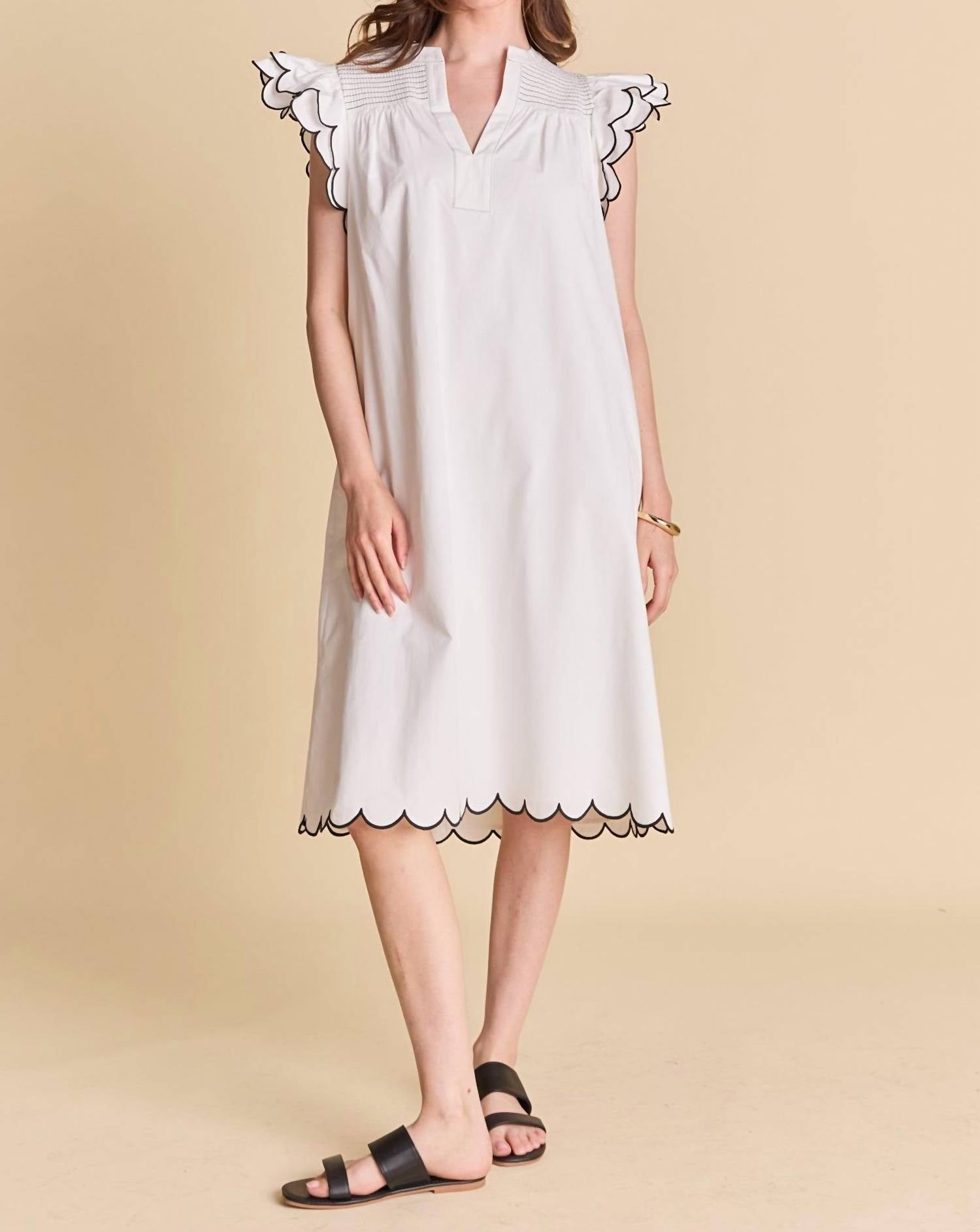 English Factory - Scallop Midi Dress