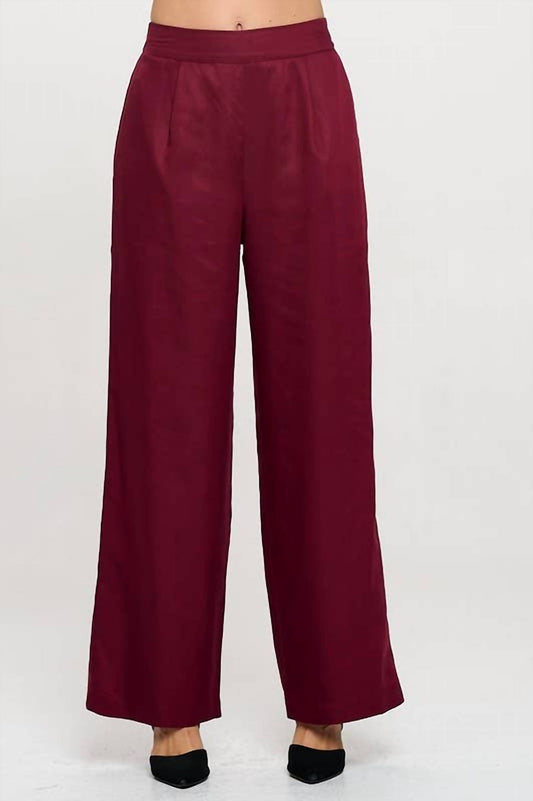 Reneec. - Solid Straight Leg Pants With Pockets