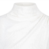 Esqualo - Blenda Burnout Animal Print Turtleneck Top