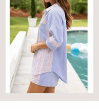 Very J - Boardwalk Striped Top And Short Set