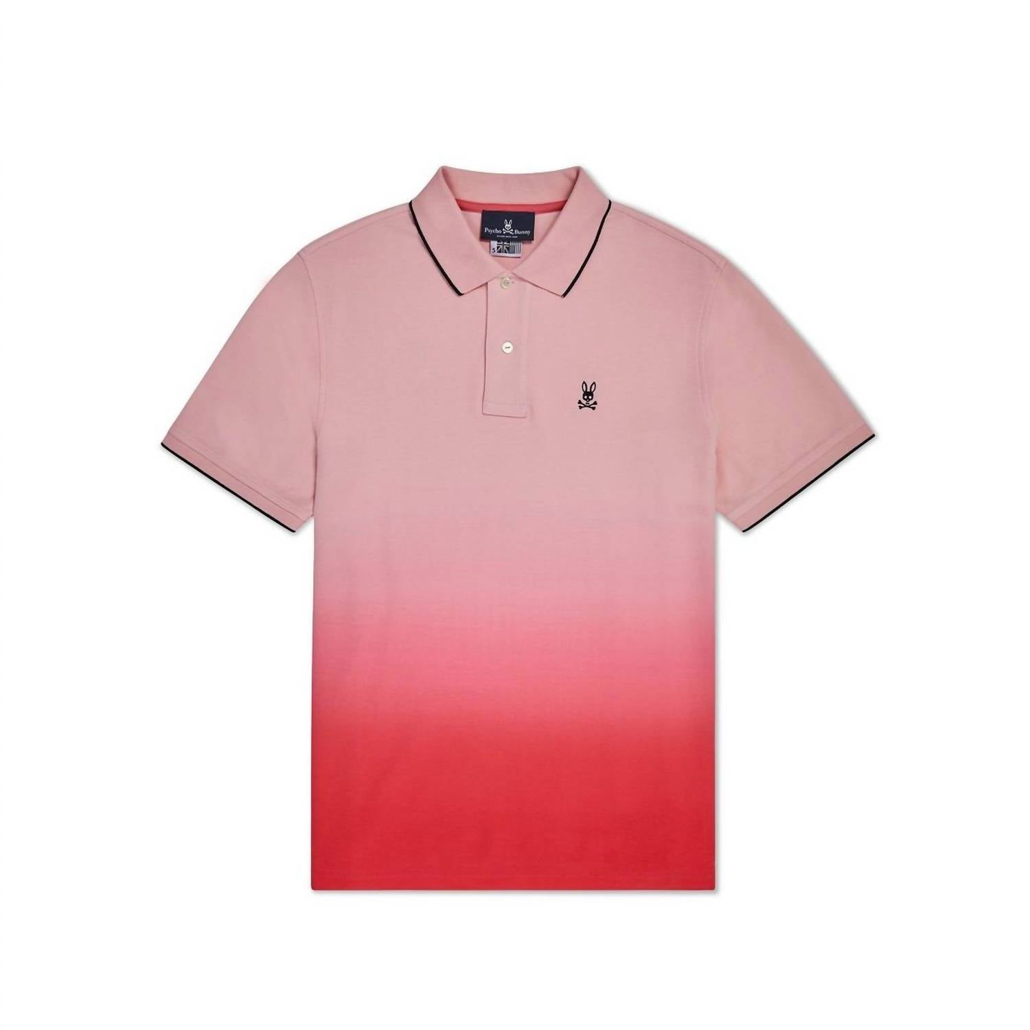 Psycho Bunny Men's Ghent Polo in pink - men's shirt