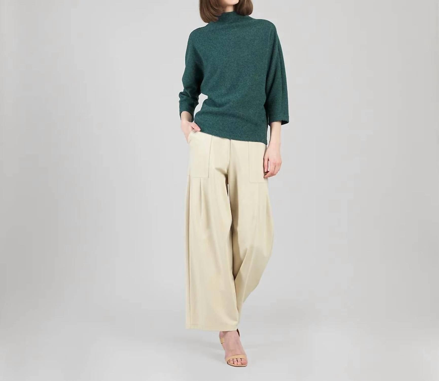 Clara S - Plush Ribbed Funnel Neck Top