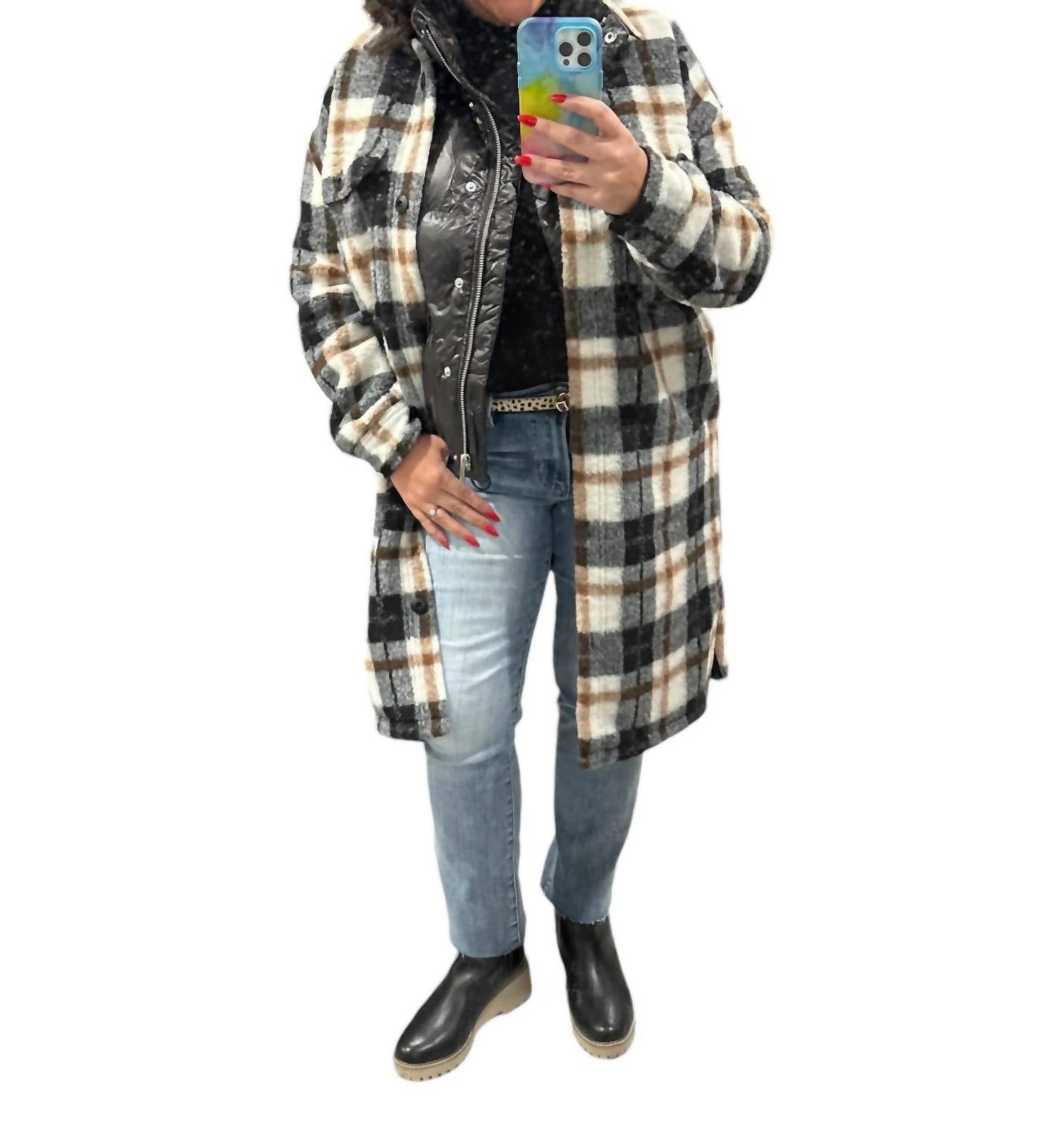Saltwater Luxe - Nolin Plaid Button Up Jacket