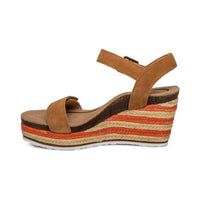 Aetrex Women's Sydney Espadrille Wedge in cognac - women's shoe - alternate view