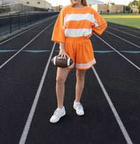 Peach Love Spirit Of The Hill Top And Shorts Set in orange - women's sleepwear