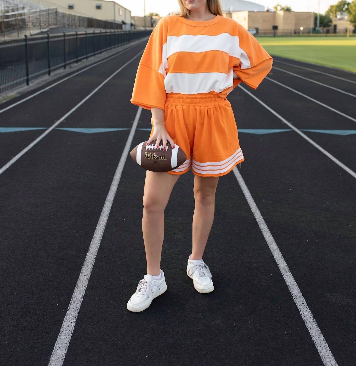 Peach Love Spirit Of The Hill Top And Shorts Set in orange - women's sleepwear