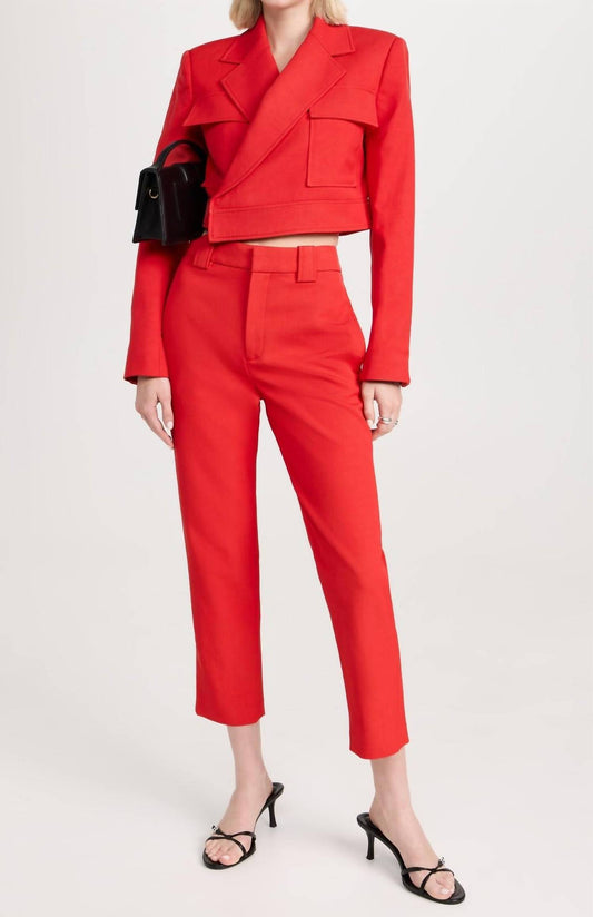 A.L.C. - Foster High Rise Straight Leg Cropped Trousers