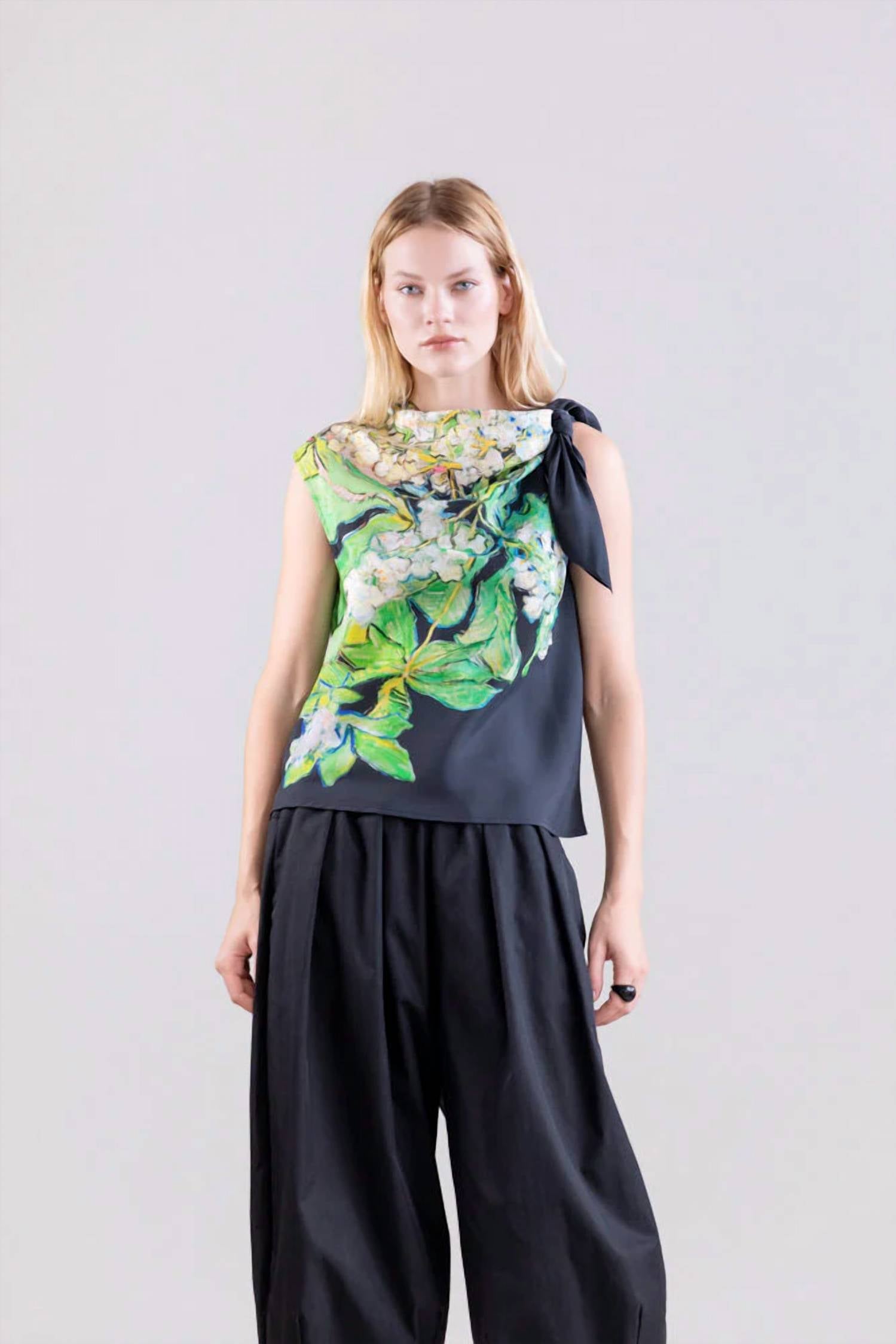 Psophia - Silk Habotai Print Top