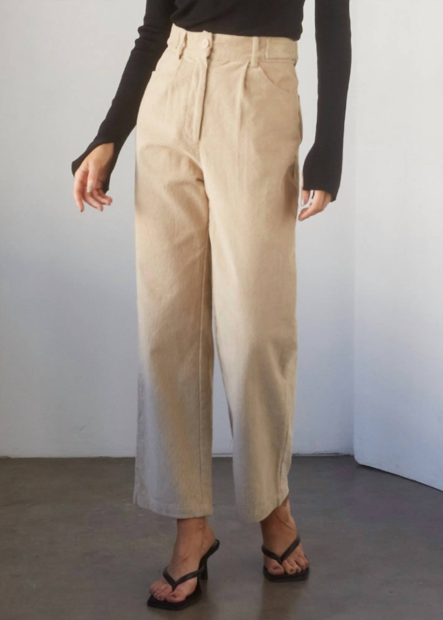 Crescent - Women's Tianna Pleated Corduroy Trouser