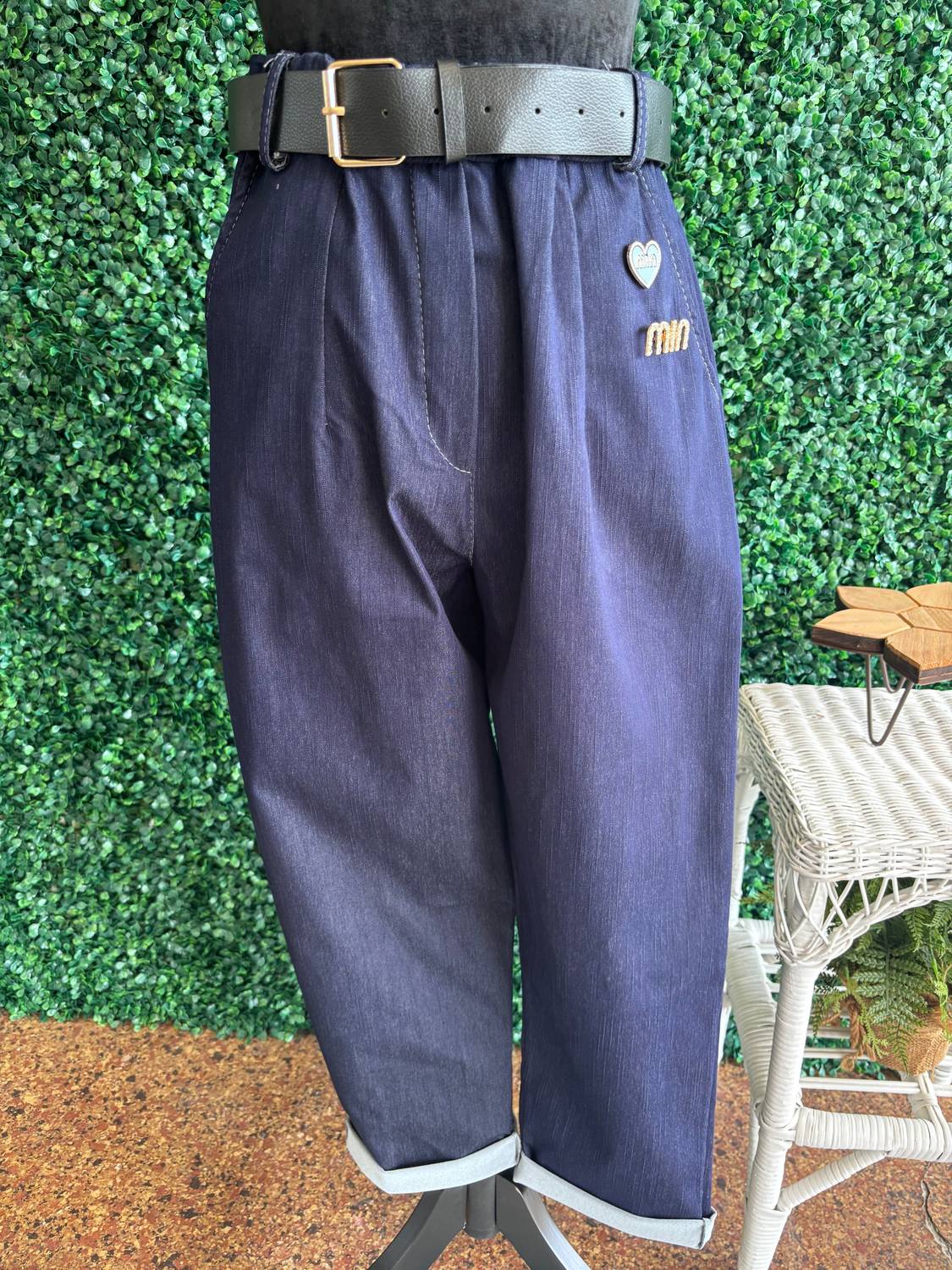 AQRL Women's Tied Up In Style Pant in style pant in dark denim - women's pants