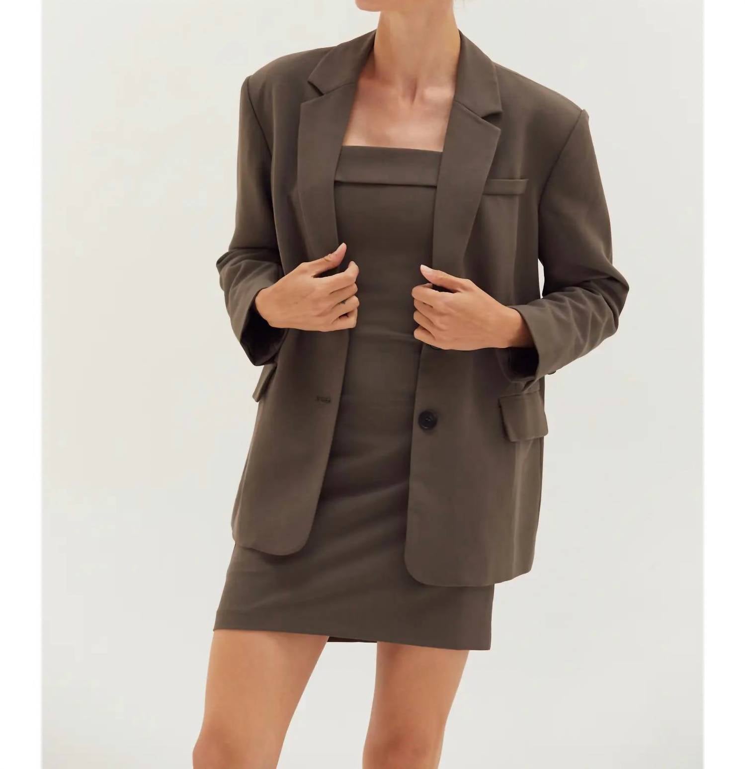 Crescent - Gia Oversized Single-breasted Blazer
