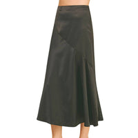 Pinch - Women's Silky Block Detailed Midi Skirt