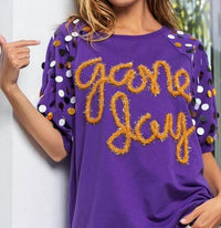 Vanilla Monkey - Game Day Metallic Blouse