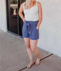 Gilli - Cinched Waist Paperbag Shorts