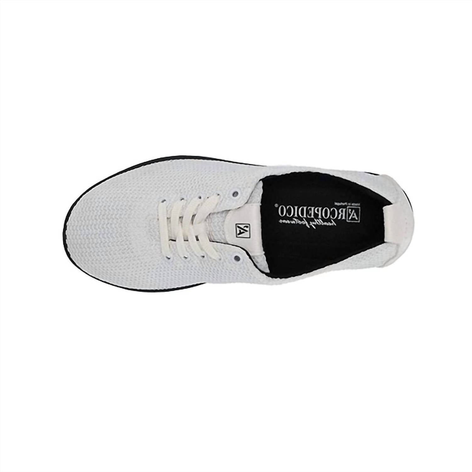 ARCOPEDICO Women's Net 3 Knit Shoes in white - women's flats - view 4