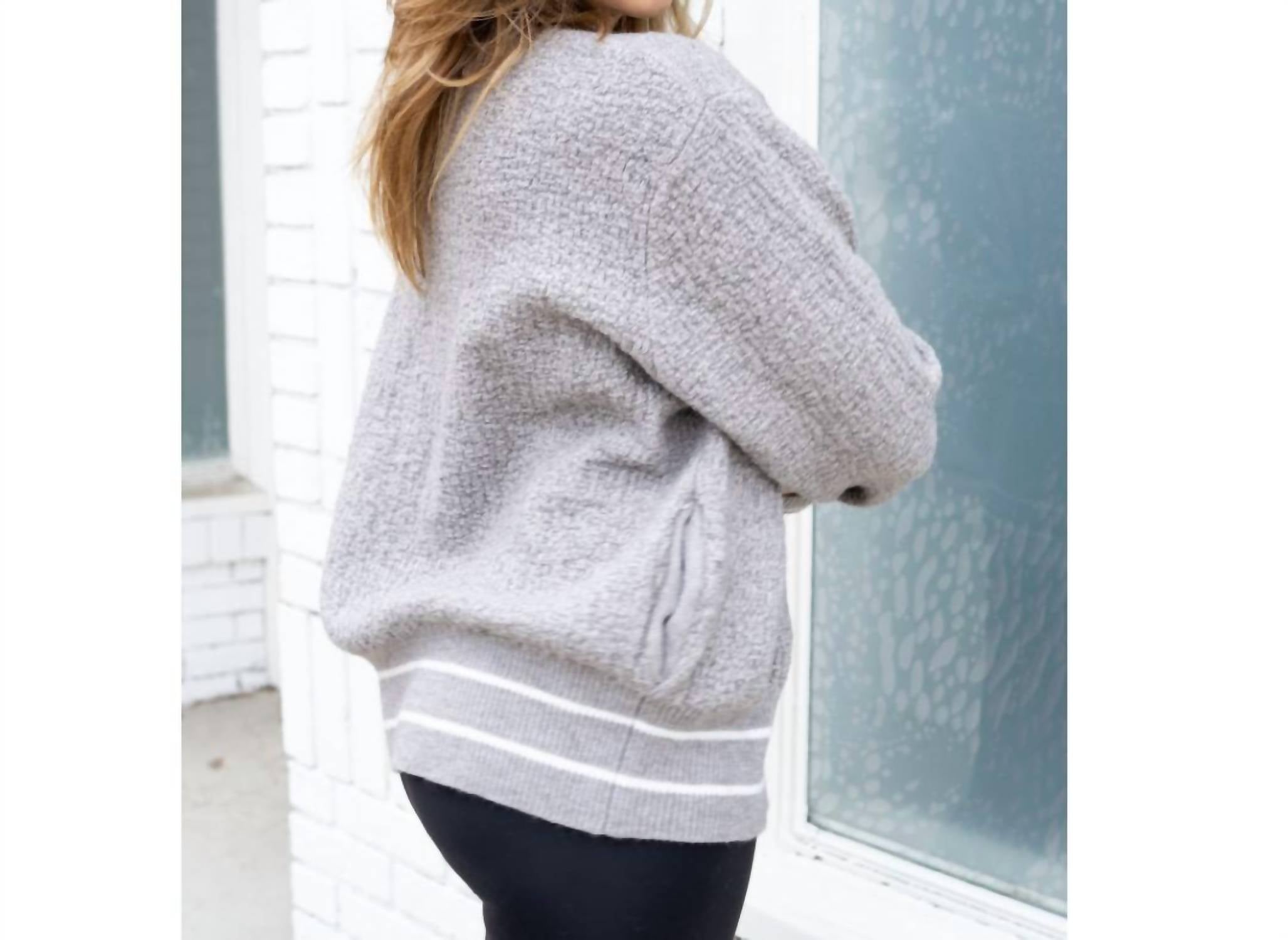 Lavender J - Bruges Baseball Cardigan
