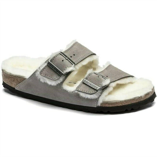 Birkenstock - Women's Arizona Shearling Suede Leather Sandals - Narrow