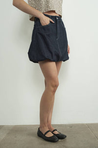 Aaron & Amber - Denim Bubble Mini Skirt