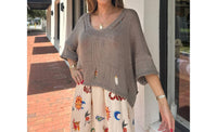 Scandal Italy - Rachel Knit Crochet Top