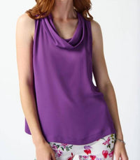 Joseph Ribkoff - Cowl Neck Closure Pullover Top