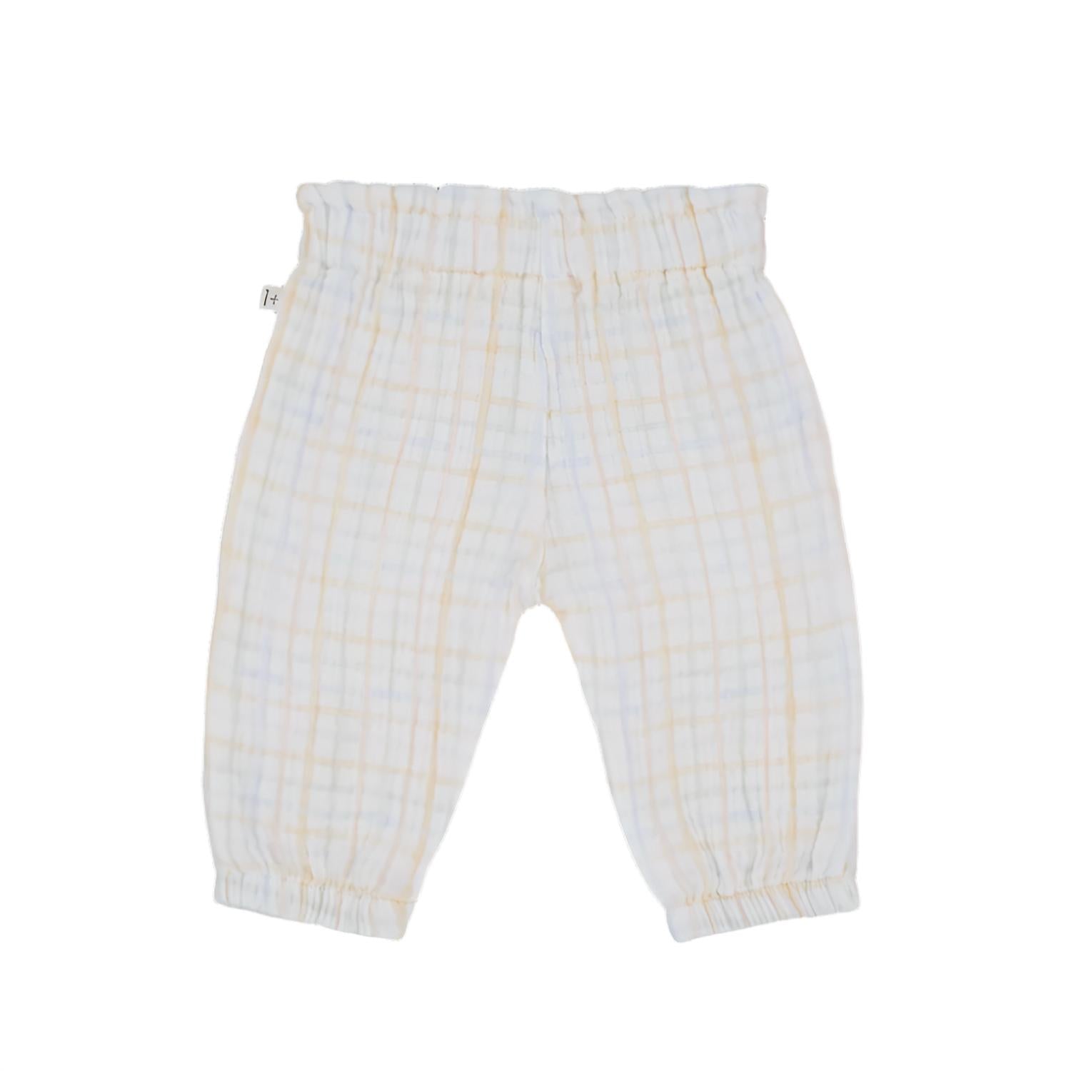 One More In the Family Baby's Bego Check Pants in the family baby s bego check pants in multi - kids' joggers - detail view