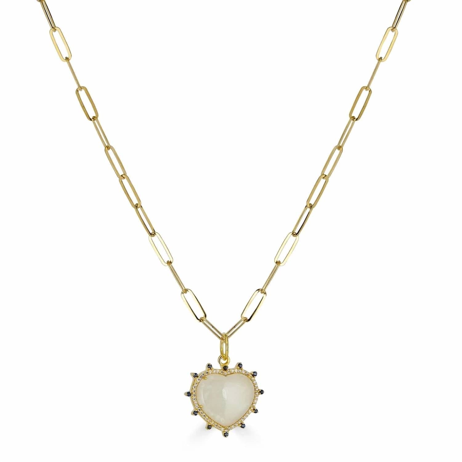 Rachel Reinhardt - Women's Moonstone Heart Necklace