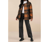 Native Youth - Boucle Toggle Checked Jacket