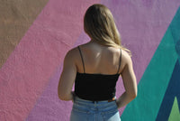 She + Sky - Ruched Rib Knit Cami Top