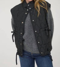 Blu Pepper - Quilted Puffer Vest With Snaps