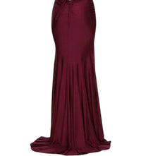 La Femme - Satin Jersey Trumpet Gown Dress