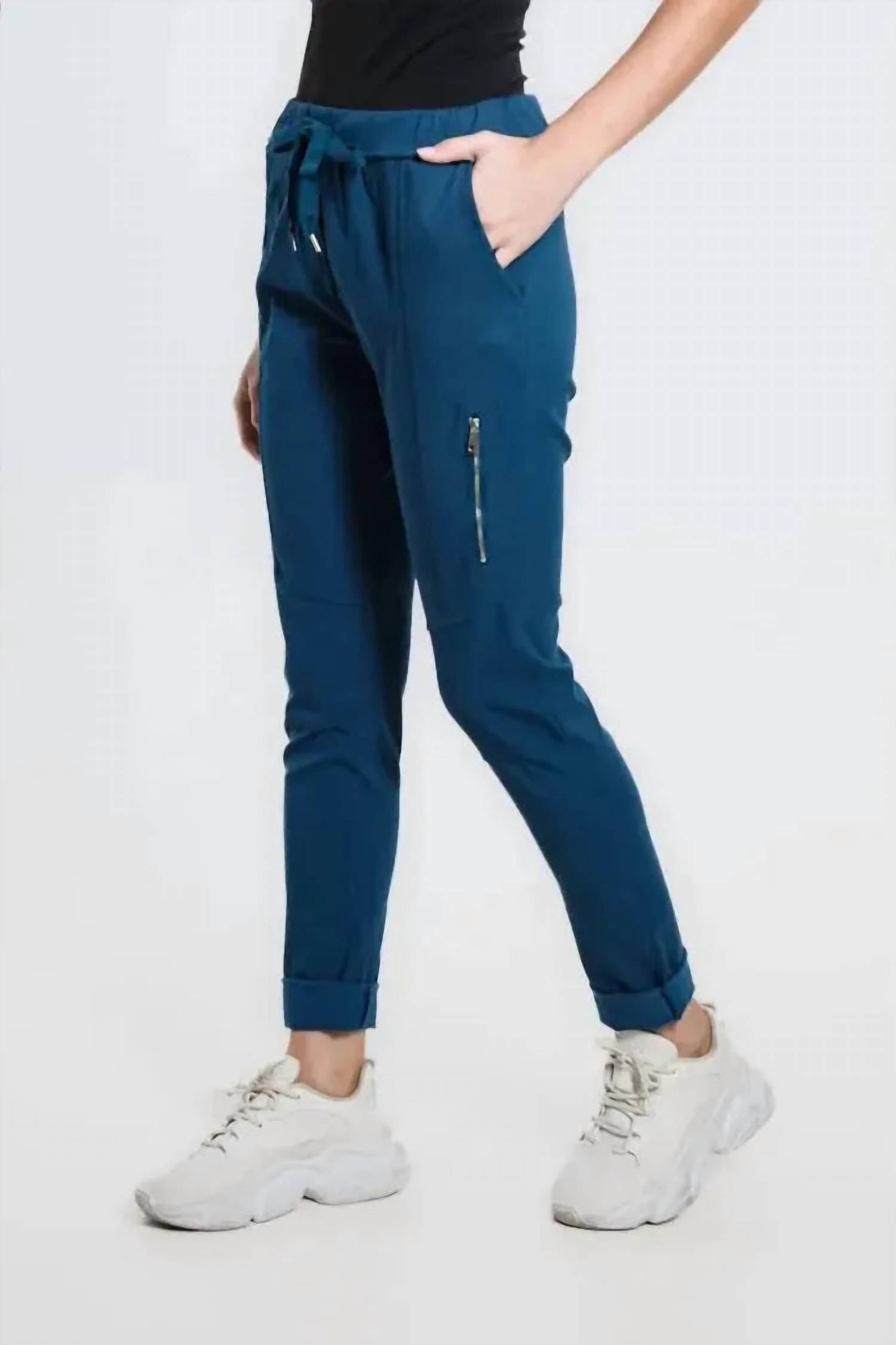 Tina Stephens Italy - Danica Tie Waist Cuff Hem Pants